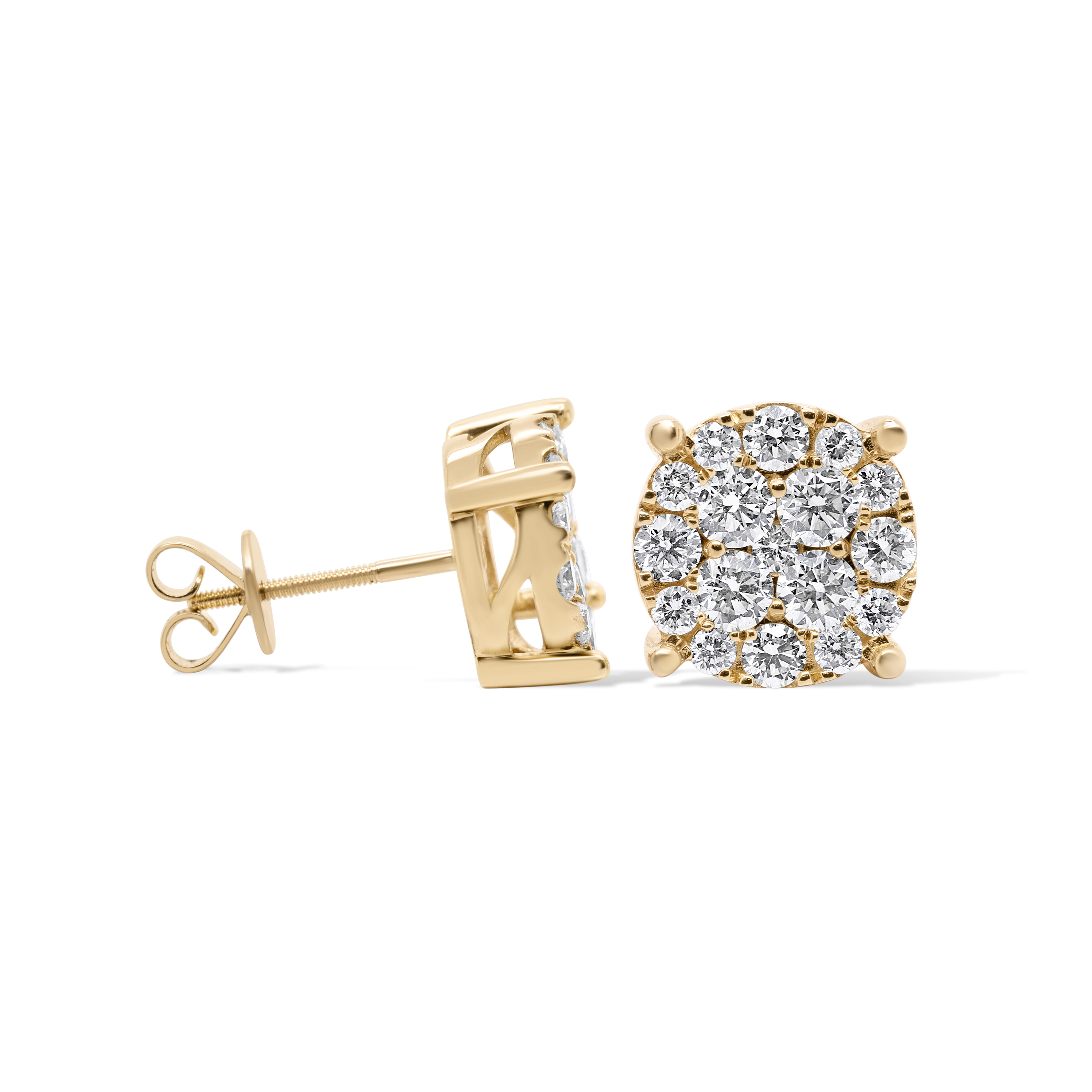 Diamond Earrings 1.94 ct. 10K Yellow Gold